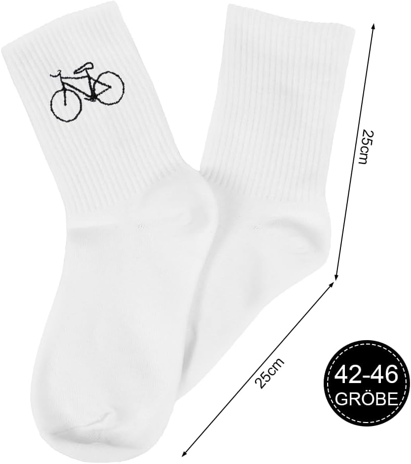 HUKUMA Road Bike Socks, 35-46 Bicycle Socks Men, Bicycle Gift for Men and Women, Road Bike Accessories, Bicycle Rider Tennis Socks Accessories, Funny Gift for Birthday Men and Women – Bild 4