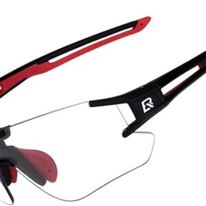 ROCKBROS Photochromic Cycling Sunglasses Women Men with UV400 Protection Cycling Glasses Transparent Self-Tinting for Outdoor Sports such as Cycling, Driving, Running, Fishing, Biking