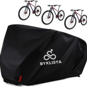 BYKLISTA Bicycle Cover for 2-3 Bicycles - Bicycle Garage Waterproof Made of Tear-Resistant Oxford Fabric, Extra Welded Inner Seams & High UV Protection