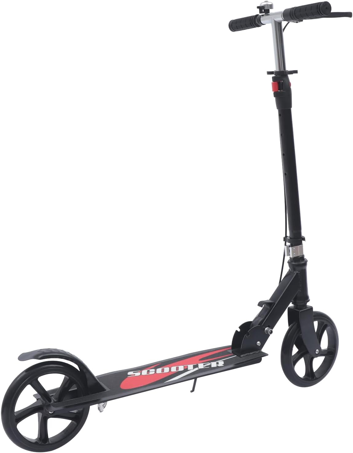 Folding Scooter for Adults, T-Style City Scooter, Big Wheel Scooter with Handbrake, 200 mm Wheels and Fabric Bag for up to 100 kg – Bild 4
