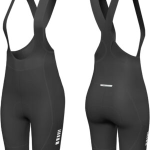 Wulibike Women’s Cycling Shorts, Padded with Straps, Elastic Women’s Bib Shorts, Breathable Cycling Clothing, 3 Pockets Road Bike and Bike MTB