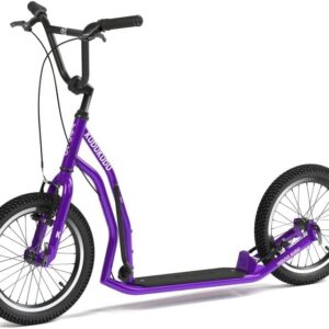 YEDOO Kudu Kick Scooter for Adults with Pneumatic Tyres 16/16 and Adjustable Handlebars. Purple