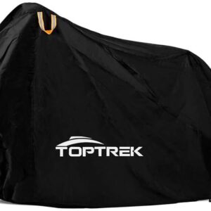 Toptrek Bicycle Cover, Waterproof 210T Oxford Fabric, High-Quality Bicycle Garage Tarpaulin, Waterproof 200 x 110 x 70 cm Bicycle Protective Cover with Bag