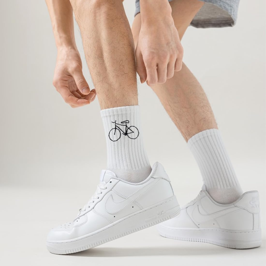 HUKUMA Road Bike Socks, 35-46 Bicycle Socks Men, Bicycle Gift for Men and Women, Road Bike Accessories, Bicycle Rider Tennis Socks Accessories, Funny Gift for Birthday Men and Women – Bild 2