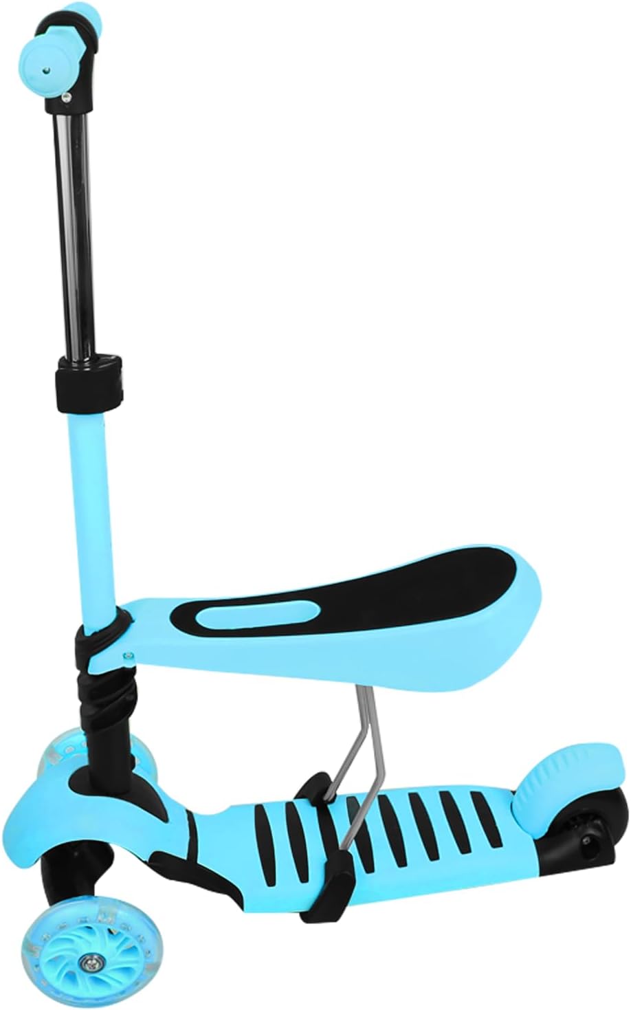5 in 1 Scooter Scooter with Seat + Slider Flash Wheels PU Wheels Non-Slip LED Light Height Adjustable Ideal for Children 2-8 Years – Bild 7