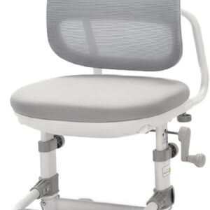Spacetronik Children’s Desk Chair without Wheels, Children’s Desk Chair, Height Adjustable 37-51 cm, Children’s Chair Desk with Footrest & Mesh Backrest, Sturdy Learning Chair, Children, Grey