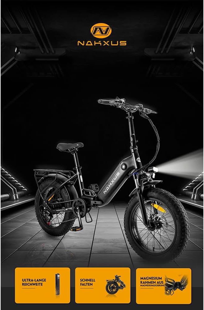 20F213 Electric Bicycle 20 Inch E-Bike, 36 V 14.5 Ah Removable Battery, 250 W Motor, LCD Display, 7 Speed, Range 80 km, 25 km/h, IPX5 Waterproof for Adults – Bild 2