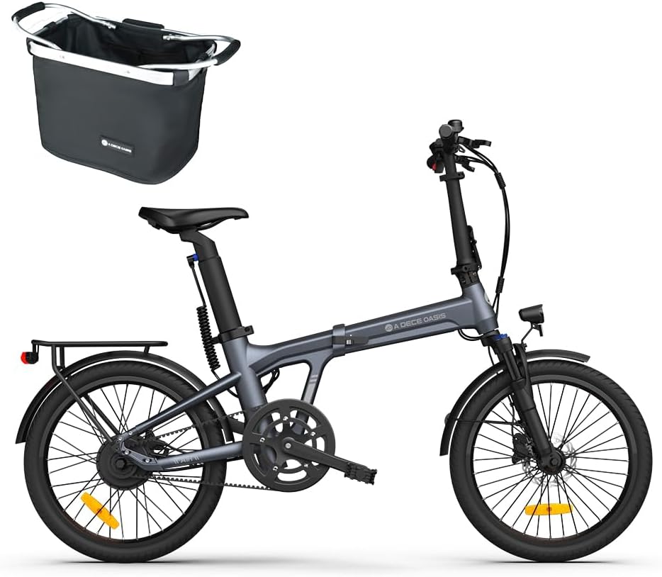 ADO E-Bike Air20Pro/Ultra, Electric Bikes, Bafang Brushless Motor, Folding Bike E-Bike, Belt Drive, Dual Mode Switching E Bike 20 Inches, 2/3 Gear, ADO Smart App, 2.4 Inch IPS Display, ebike Women/Men