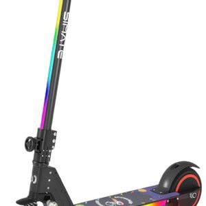 Electric Scooter for Children from 6-14 Years, Foldable E-Scooter with 130 W Motor, Max Speed 14 km/h, Range 5-8 km, Double Shock Absorbers, Double Safety Brake System
