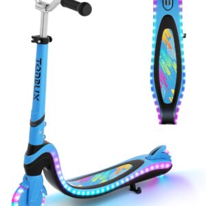 TONBUX Children’s Scooter for 3-12 Years, Children’s Scooter with Cool Illuminated Deck and PU Wheels, 3-Level Height Adjustable Scooter with Stand, Lightweight Scooter Children 3 Years