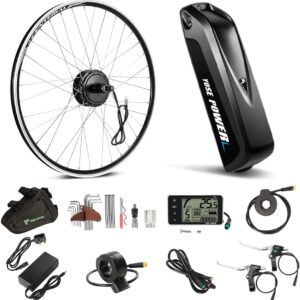 YOSE POWER 28 Inch Ebike Conversion Kit 36 V 350 W Rear Motor, Electric Bicycle Conversion Kit 28 Inch (700C) for Sprocket Cassette (without Sprocket) with Integrated Controller 36 V 13 Ah Battery