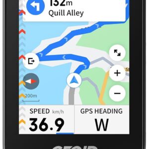 GEOID CC700 Pro GPS Bicycle Computer with 2.8 Inch Touchscreen Colour Screen – Wireless Bicycle Speedometer with Map Navigation, ANT+ & Bluetooth, IPX7 Waterproof, 15-25 Hours Battery Life