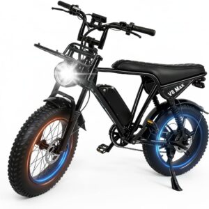 Eleglide Men’s E Bike with 48 V 15 Ah Battery, 20 x 4.0 Inches, 7-Speed Gear with LCD Display, 250 W Motor, 25 km/h, 3 Riding Modes, Up to 100 Km, All-Terrain Electric Bicycle Men for Adults