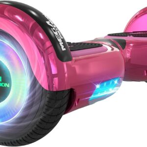 MEGA MOTION Hoverboards für Kinder, 6.5 Zoll Zweirad Selbstbalancierendes Hoverboards mit Bluetooth Lautsprecher, Kommt mit cool leuchtendem Rad, mit LED-Leuchten, Geschenk für Kinder und Jugendliche