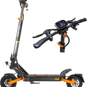 KuKirin E Scooter with Road Approval ABE, E-Scooter Foldable for Adults and Commuters, 9 Inch Vacuum Tyres, up to 65 km Range, IP54, Suspension, LCD Display, Electric Scooter up to 120 kg, G2 P