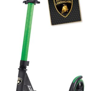 Lamborghini 2-Wheel Scooter, Children’s Scooter from 6 Years and Adults, 200 mm Large Wheels, Foldable, Height Adjustable, with Stand, Sturdy Aluminium City Scooter, Scooter up to 100 kg