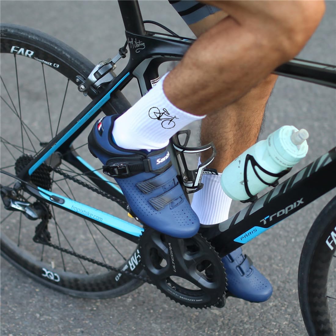 HUKUMA Road Bike Socks, 35-46 Bicycle Socks Men, Bicycle Gift for Men and Women, Road Bike Accessories, Bicycle Rider Tennis Socks Accessories, Funny Gift for Birthday Men and Women – Bild 6