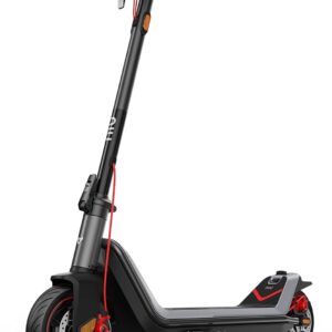 NIU E-scooter with road legal or without (depending on model, up to 65 km range, 25 percent incline and 120 kg load; extra wide pneumatic tyres; large tread; IP54; foldable; display; app)