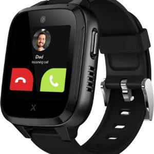 XPLORA Kidzi – Phone Watch for Children (with SIM Card) 4G, Calls, Messages, School Mode, SOS Function, GPS, Camera, Pedometer – Includes Free Tariff Agreement for 3 Months (Black)