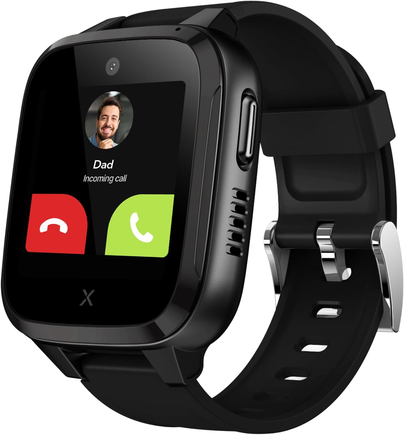 XPLORA Kidzi - Phone Watch for Children (with SIM Card) 4G, Calls, Messages, School Mode, SOS Function, GPS, Camera, Pedometer - Includes Free Tariff Agreement for 3 Months (Black)