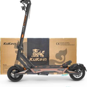 KuKirin T3 Adult Electric Scooter with RGB Light and Wing Projection, 58 km Autonomy, Foldable, for City Commuting