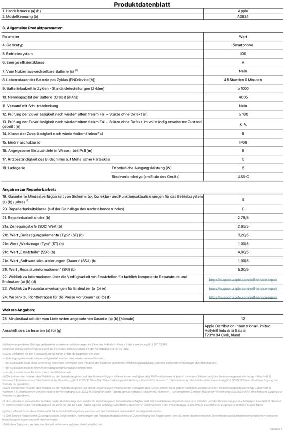 Apple iPhone 17e (256GB): 6.1" Super Retina XDR Display, A19 Chip, All Day Battery, 48MP Fusion Camera; Black – Bild 7