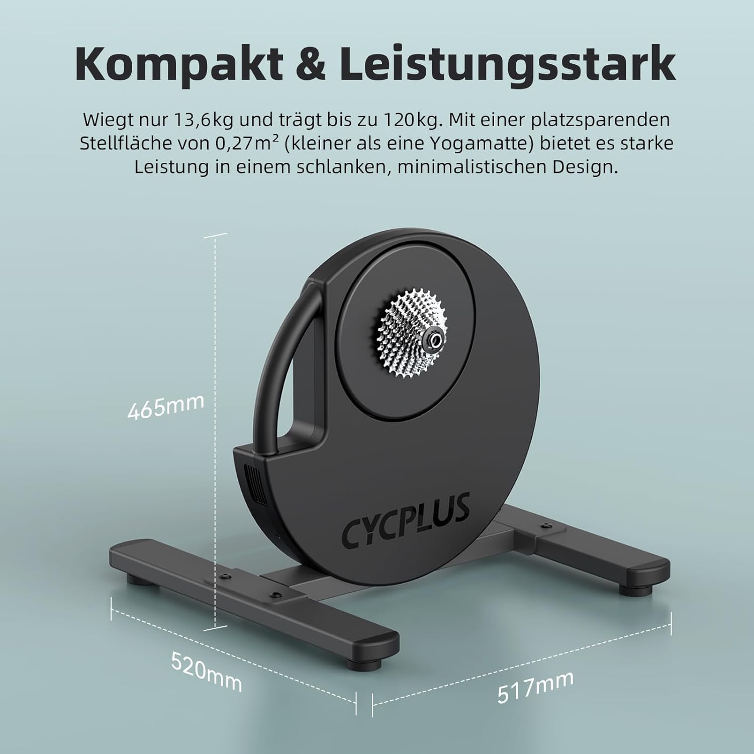 CYCPLUS R200 Bicycle Trainer, 2200 W Brushless Motor, 19% Incline Simulation, BLE & ANT+ Dual Mode, Virtual Switching, Uphill/Downhill Simulation, Super Quiet for Realistic Indoor Cycling – Bild 4