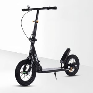 City Scooter Kick Scooter 290 mm XXL Big Wheel Scooter Adults, Foldable City Scooter with Handbrake and Brake for Adults and Children, 150 kg Load Capacity