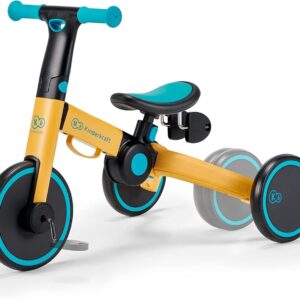 Kinderkraft 3-in-1 4TRIKE Tricycle, Lightweight Ride-On Balance Bike, Foldable, Ergonomic Saddle, from 12 Months to 5 Years