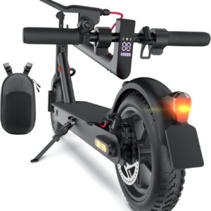 E Scooter mit Straßenzulassung mit Max 70/30KM Reichweite,10/8.5 Zoll Elektroroller mit Komfortable Stoßdämpfer,Faltbarer E Roller Belastung Doppelbremse LED-Licht,APP-Verbindung