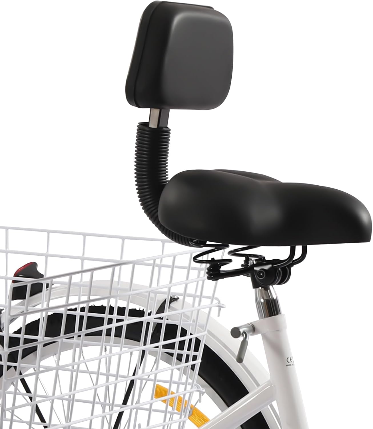 24 Inch Tricycle for Adults, Foldable Carbon Steel 3-Wheel Bicycle, 7-Speed Adult Bicycle with Drink Holder and LED Lights, Adjustable Seat, Suitable for Adults Use – Bild 6