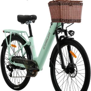 cysum X-City 26 Inch Electric Bicycle for Adults, City E-Bike for Women, Removable 48 V 10.4 Ah Battery, 25 km/h and 80 km Range, Urban Commuter E-Bike