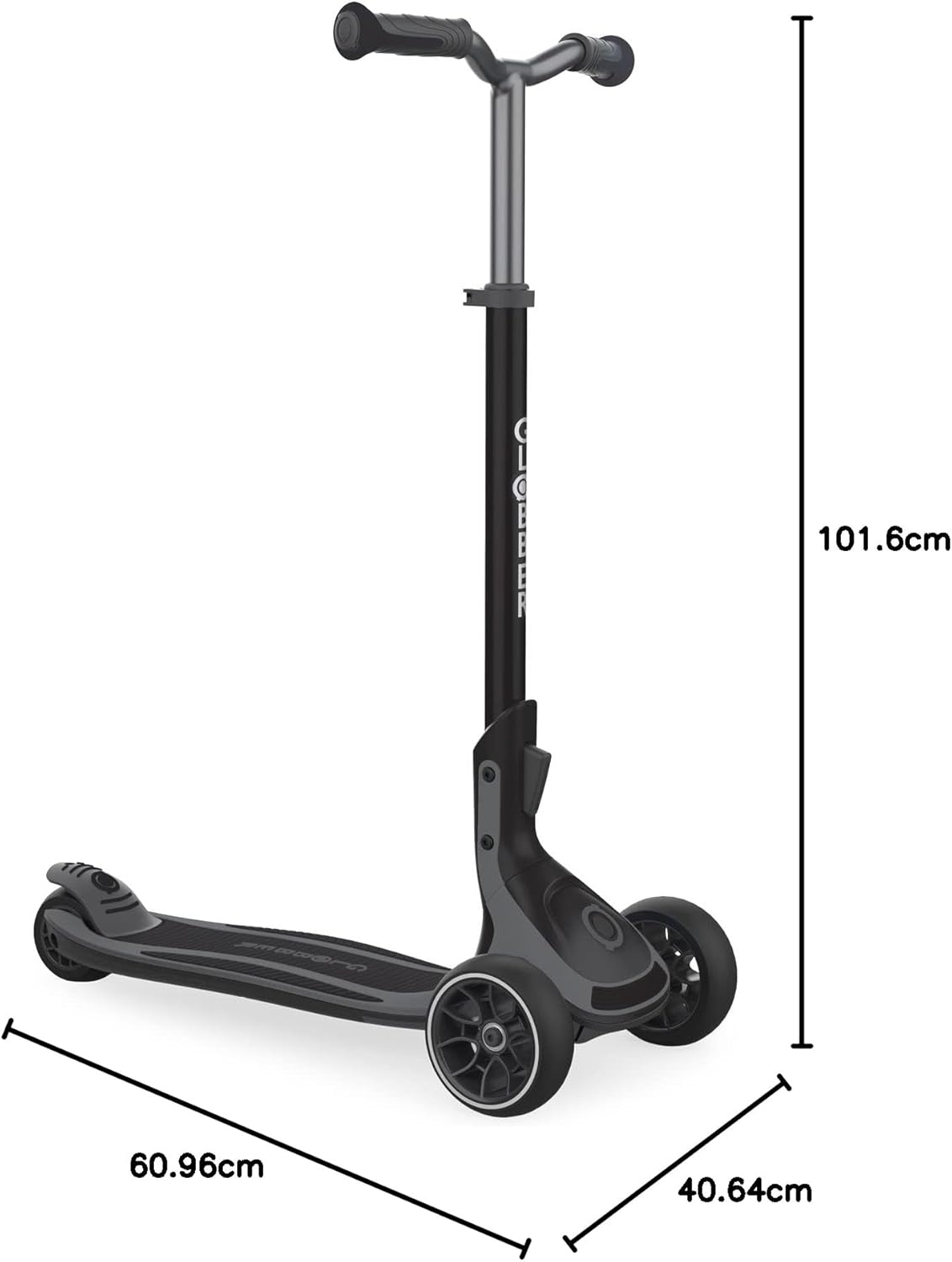 GLOBBER ULTIMUM – Tretroller Kinder Erwachsene, 125/90 mm extra breit, ABEC 7, 3-rädrig, höhenverstellbar – Bild 7
