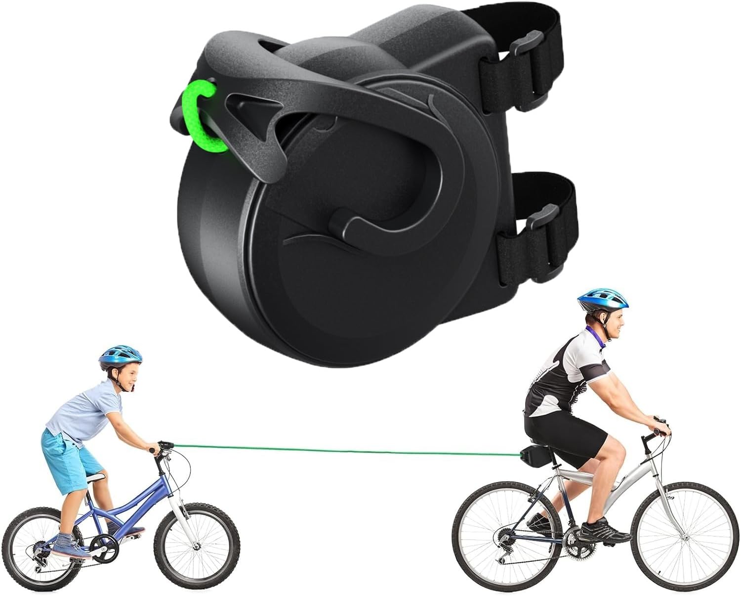 Fahrrad Abschleppseil Kinder mit Dreiecktasche,Elastisches 2.5M Fahrrad Traktionsseil,Eltern Kind Zugseil Abschleppseil Traktionsseil,Tragfähigkeit 500 lbs für Kinder MTB Bike