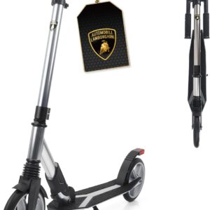 Lamborghini Scooter, City Scooter, Big Wheel Scooter, Foldable & Height Adjustable, Scooter Adult & Children, Trotinet with Stand, Front Suspension & Rear Brake, up to 100 kg