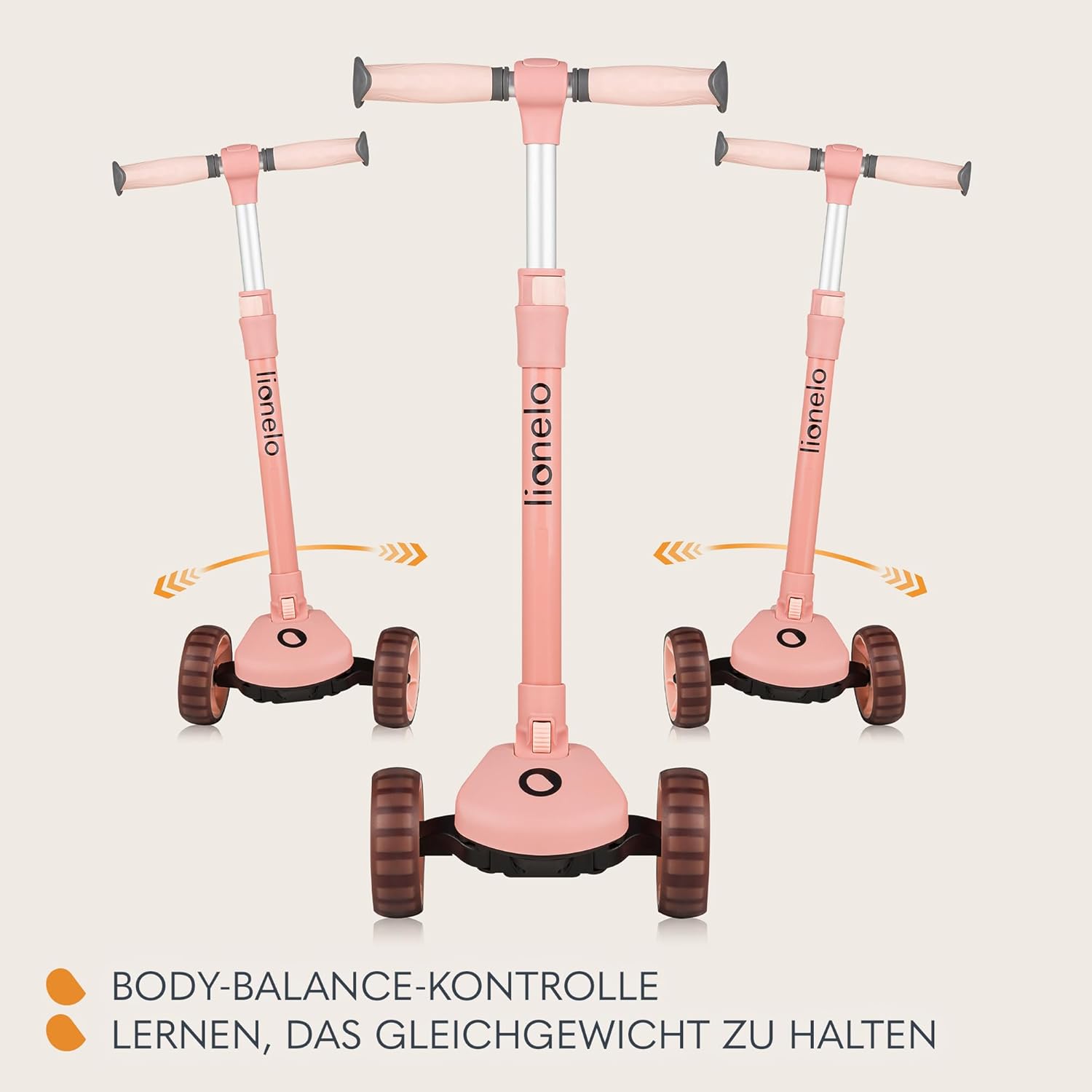 LIONELO Franky 2-in-1 Children's Balance Scooter from 3 Years up to 50 kg Balance Bike from 1 Year up to 20 kg Height Adjustable LED Wheels Non-Slip Running Board Basket – Bild 4