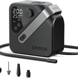 CYCPLUS AL7 Electric Air Pump, Portable Air Compressor for Bicycle, Cars, Trucks, Pick-ups & SUV, 4× Fast Tyre Inflator with High Performance Motor, Compact & Powerful for Commercial Vehicles