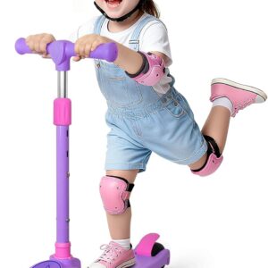 Nattork Children’s Scooter, 3 Wheels, Children’s Scooter with 3 Height-Adjustable Handlebars, Tilting Steering and Wide Non-Slip Deck, for Boys and Girls from 2 Years