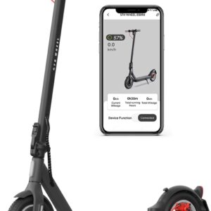 E Scooter with Road Approval ABE, 5TH WHEEL V30PRO Electric Scooter with Indicator, 10 Inch Tyres, 25-30 km Range, with App, 4 Speed Modes, Load 120 kg, Portable Travel E Scooter