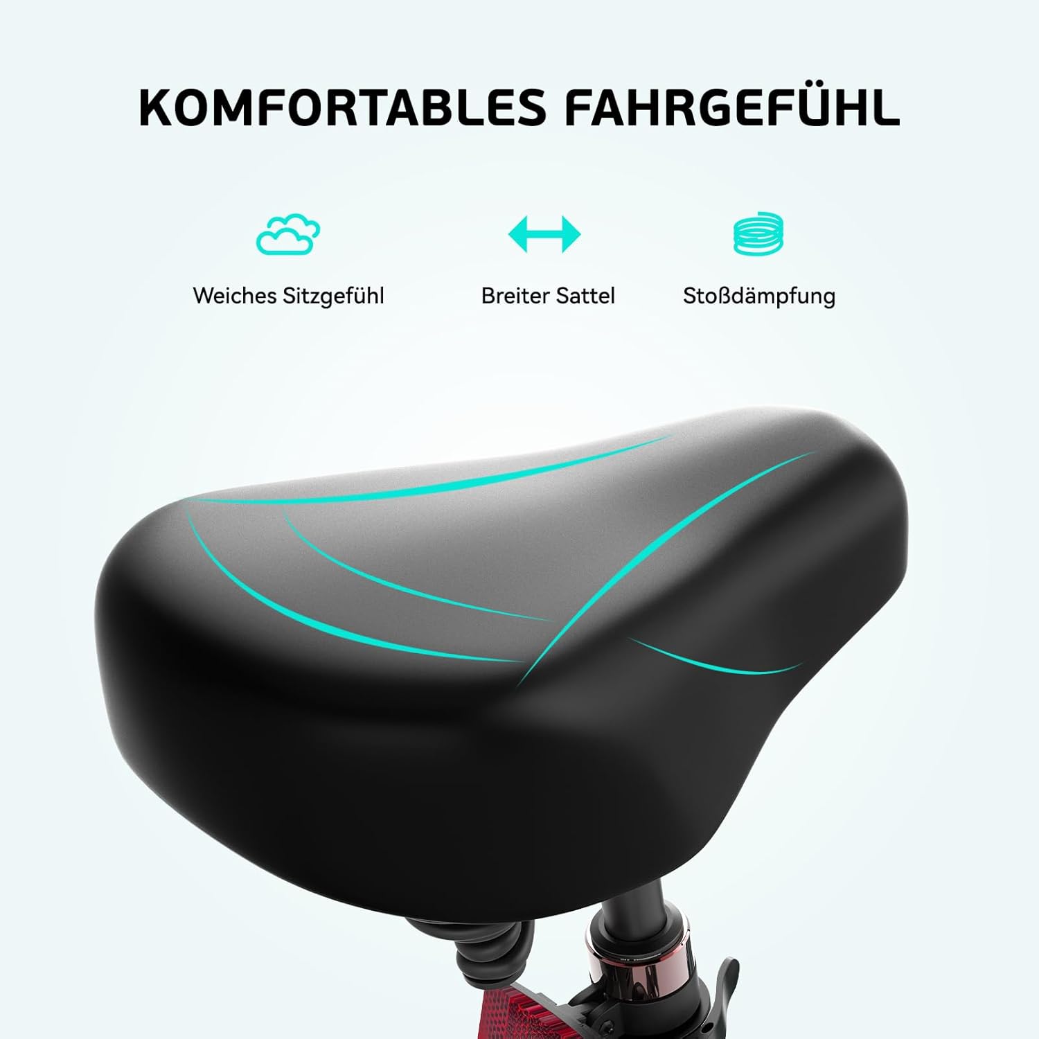 ESKUTE F100 E-Bike Klapprad, 14 Zoll Elektrofahrrad mit USB-Ladeanschluss für Handy, 250W EU-konformes Elektrofahrräder, Integrierter 36V 9Ah Akku, Reichweite bis 25-50KM – Bild 8