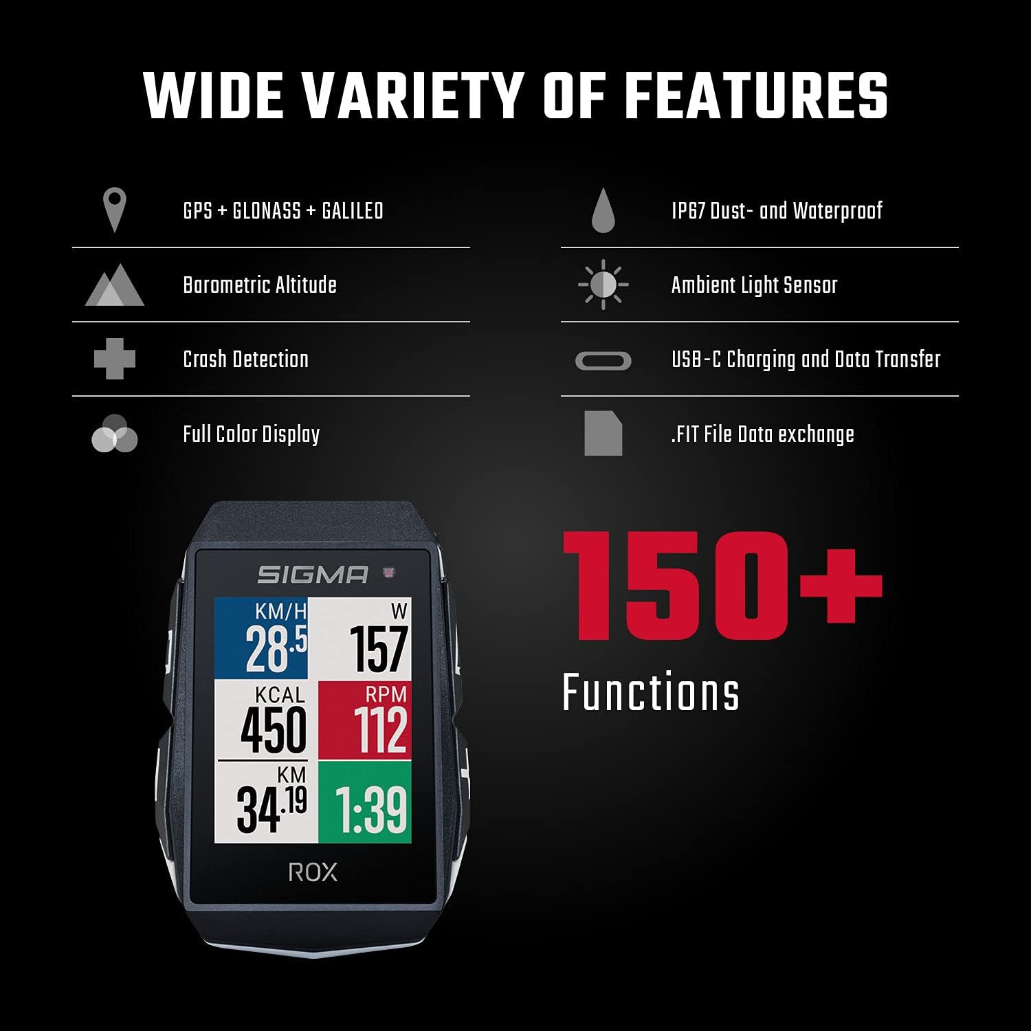 SIGMA ROX 11.1 EVO | Fahrradcomputer kabellos GPS & Navigation inkl. Geschwindigkeits-, Herz- und Trittfrequenzsensoren | Outdoor GPS Navigation mit Höhenmessung – Bild 8