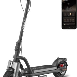 NAVEE N65i Series, e-Scooter with Road Legal, Scooter Electric ABE, 10 Inches, Max. 65-70 km, Quad Suspension, Foldable with IPX5 & TÜV Approval, Electric Scooter for Adults