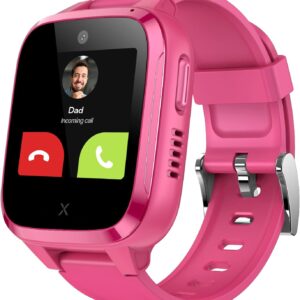 XPLORA Kidzi – Phone Watch for Children (with SIM Card) 4G, Calls, Messages, School Mode, SOS Function, GPS, Camera, Pedometer – Includes Free Tariff Agreement for 3 Months (Pink)