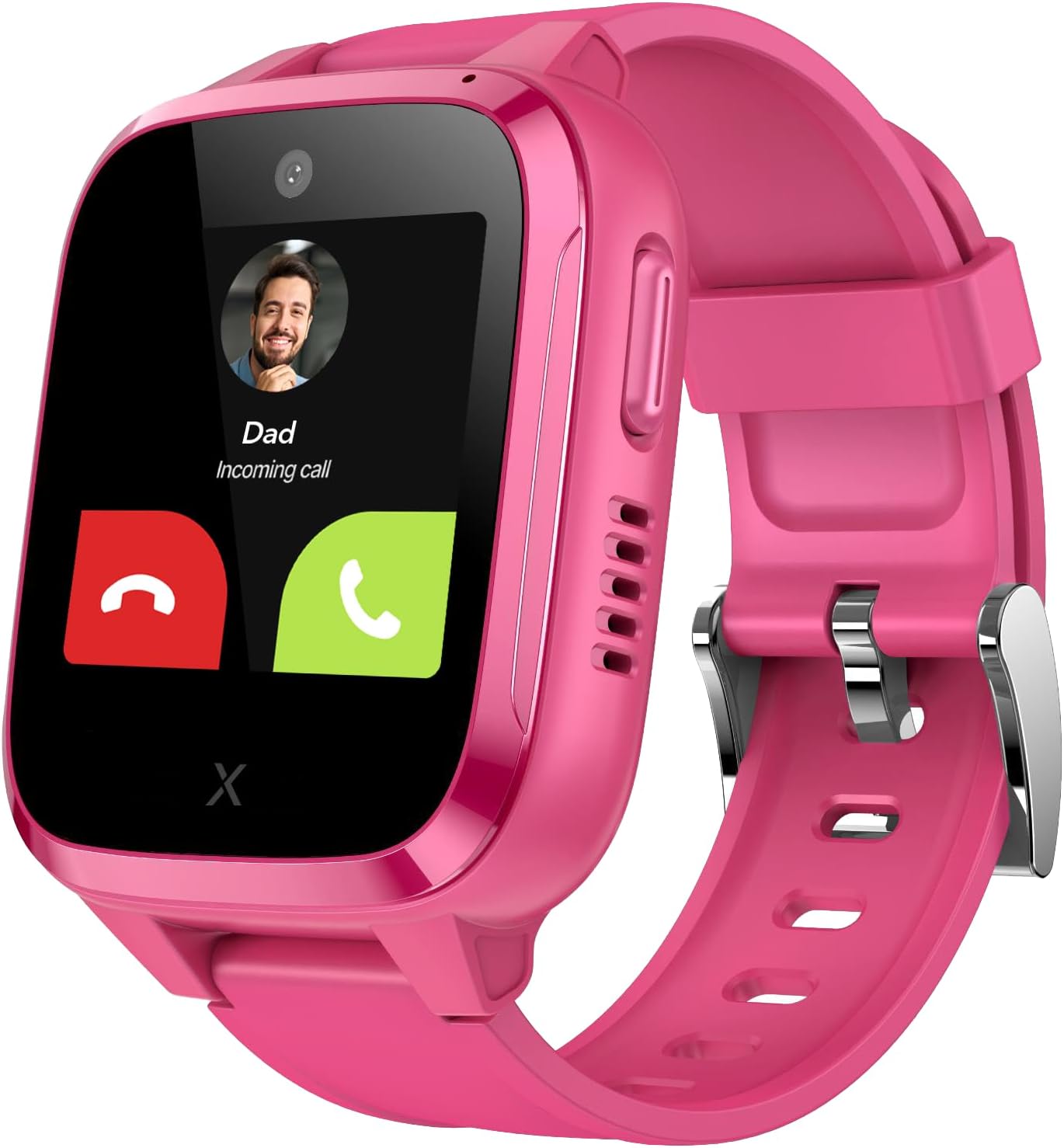 XPLORA Kidzi - Phone Watch for Children (with SIM Card) 4G, Calls, Messages, School Mode, SOS Function, GPS, Camera, Pedometer - Includes Free Tariff Agreement for 3 Months (Pink)