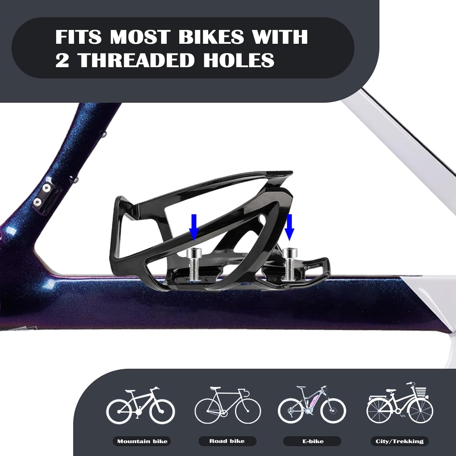 Bottle Holder Bicycle Drink Holder Set (2-Pack) Made of High-Strength Unbreakable PC Plastic Water Bottle Holder Bottle Holder Includes Screws and Installation Tool – Bild 6