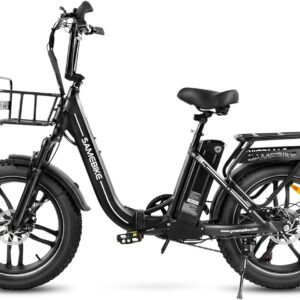 SAMEBIKE Men’s E Bike with 48 V 624WH Battery, 20 x 4.0 Inch, 7-Speed Gear with LCD Display, 250 W Motor & 25 km/h, Range up to 120 km