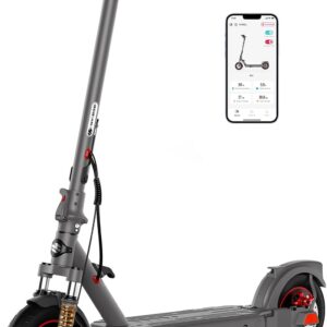 SISIGAD E Scooter 10 Inch Electric Scooter Adult with Double Suspension and App, Electric Scooter Adult 450 W Motor 36 V 10.4 Ah Battery 20 km/h Speed, E Scooter with Double Brake Shock Absorber