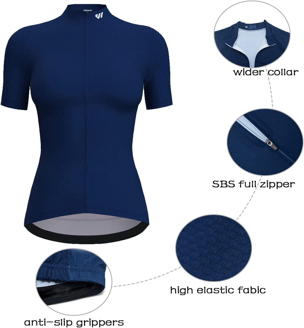Lo.gas Women's Cycling Jersey Short Sleeve Breathable Cycling Jersey Women's Short Sleeve Cycling Jersey with Back Pockets – Bild 5