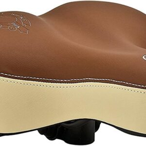 WITTKOP Big City Bicycle Saddle for City Bikes with Reflector and Large Soft Seat – Comfortable, Extra Soft for Men and Women