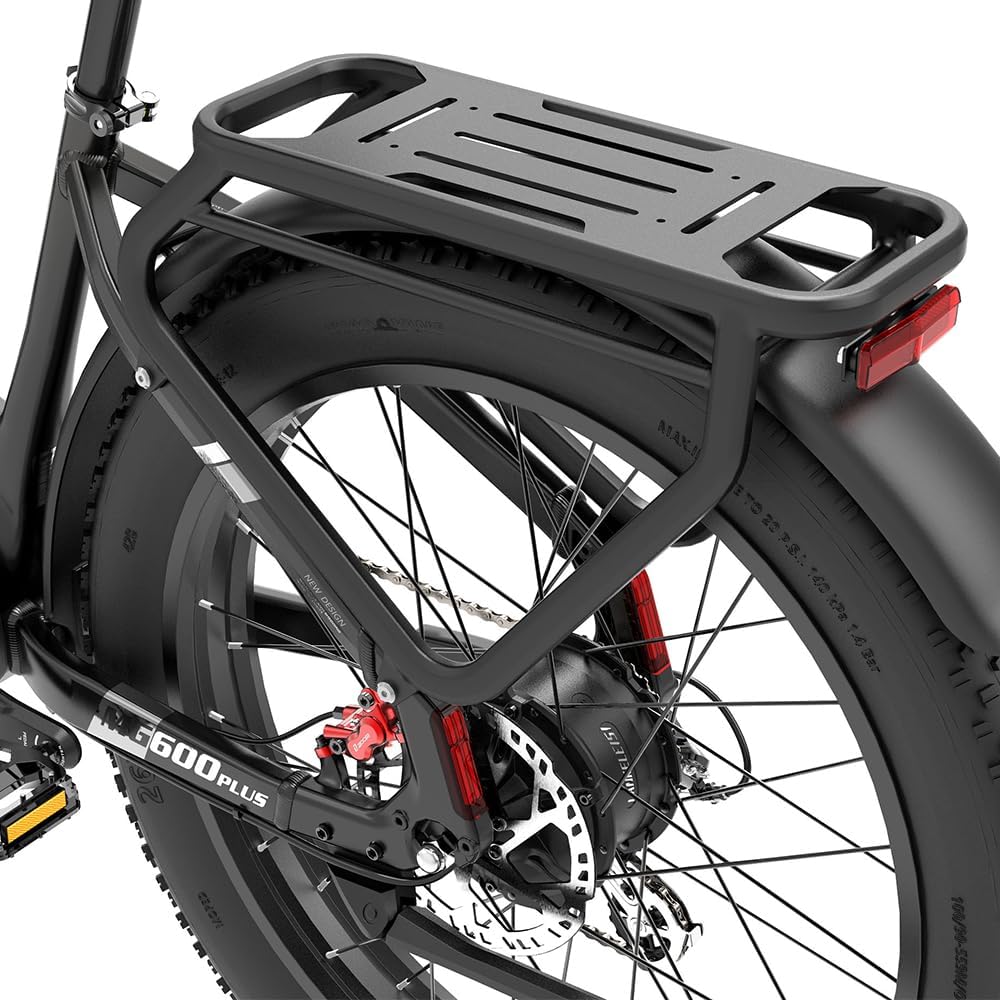 LANKELEISI MG600 Plus E Bike Damen 26 Zoll Tiefeinsteiger Fat Bike Elektrofahrräder mit 48V 20Ah Akku, Reichweite Bis zu 150KM, 7-Gang Ebike Herren für Trail, Schnee & Strand – Bild 8